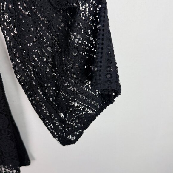 Pilyq Black Gold Noah Tunic Swim Coverup Dress Crochet Size M/L Medium/Large - Picture 9 of 14